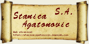 Stanica Agatonović vizit kartica